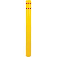 Polyethylene Bollard Cover, 4-1/2" Dia. x 52" L, Red/Yellow Waymarc Industries Inc