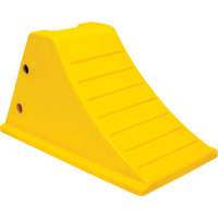 Cales de roue avec surface antid&eacute;rapante en aluminium, Polyur&eacute;thane, Jaune s&eacute;curit&eacute; OSHA, 11-1/4" la x 21" p x 12-1/4" h Waymarc Industries Inc