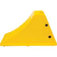 Cales de roue avec surface antid&eacute;rapante en aluminium, Polyur&eacute;thane, Jaune s&eacute;curit&eacute; OSHA, 11-1/4" la x 21" p x 12-1/4" h Waymarc Industries Inc