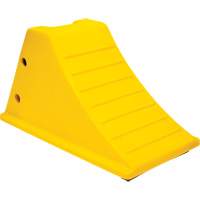 Cales de roue avec surface antid&eacute;rapante en caoutchouc, Polyur&eacute;thane, Jaune, 11-1/4" la x 21" p x 12-1/4" h Waymarc Industries Inc