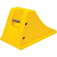 Cales de roue avec surface antid&eacute;rapante en caoutchouc, Polyur&eacute;thane, Jaune, 11-1/4" la x 21" p x 12-1/4" h Waymarc Industries Inc