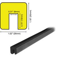 G Profile 5M Edge Protection Bumper Guard, 2' (0.6096 m) Long Waymarc Industries Inc
