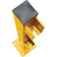 End Post for Light-Duty Guard Rails, Steel, 42" H, Safety Yellow Waymarc Industries Inc