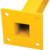 Corner Post for Light-Duty Guard Rails, Steel, 42" H, Safety Yellow Waymarc Industries Inc