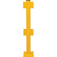 In-Line Post for Light-Duty Guard Rails, Steel, 42" H, Safety Yellow Waymarc Industries Inc