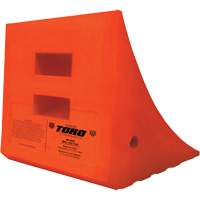 70 Ton Large Equipment Wheel Chock, Urethane, Orange Waymarc Industries Inc