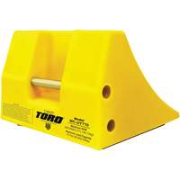 70 Ton Large Equipment Wheel Chock with Handle, Urethane, Yellow Waymarc Industries Inc