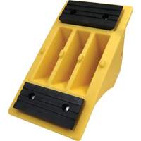 75 Ton Large Equipment Wheel Chock with Grip Pads, Urethane, Yellow Waymarc Industries Inc