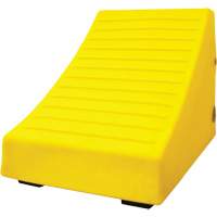 400 Ton Large Equipment Wheel Chock with Handle & Hole, Urethane, Yellow Waymarc Industries Inc