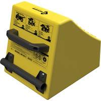 Checkers Safety Heavy-Duty Ultra Class Mining Wheel Chock, HDPE, Yellow, 14-1/2" W x 17-1/2" D x 16" H Waymarc Industries Inc
