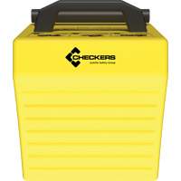 Checkers Safety Heavy-Duty Ultra Class Mining Wheel Chock, HDPE, Yellow, 14-1/2" W x 17-1/2" D x 16" H Waymarc Industries Inc