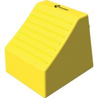 Checkers Safety Heavy-Duty Ultra Class Mining Wheel Chock without Bracket, HDPE, Yellow, 14-1/2" W x 17-1/2" D x 16" H Waymarc Industries Inc