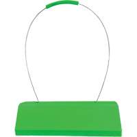 Checkers Safety SafeRay  Aircraft Wheel Chock with Ergonomic Cable Handle, Urethane, Fluorescent Green, 24" W x 8" D x 6" H Waymarc Industries Inc