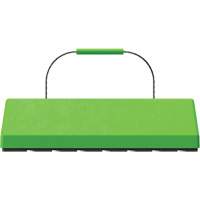 Checkers Safety SafeRay  Aircraft Wheel Chock with Cable Handle & Rubber Pad, Urethane, Fluorescent Green, 24" W x 8" D x 6" H Waymarc Industries Inc