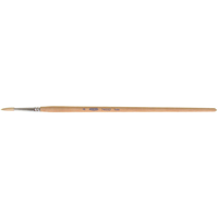 Pure White Bristle Round Marking Paint Brush, 3/16" Brush Width, White China, Wood Handle Waymarc Industries Inc