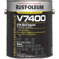 High-Performance V7400 System 340 VOC DTM Alkyd Enamel, Black, High-Gloss, Gallon Waymarc Industries Inc