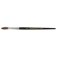 Black Pointed Bristle Artist Brush, 5.7 mm Brush Width, Camel Hair, Wood Handle Waymarc Industries Inc
