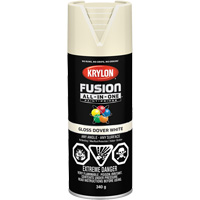 Fusion All-In-One Spray Paint, Dover White, Gloss, 12 oz., Aerosol Can Waymarc Industries Inc