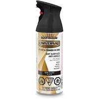 Universal&reg; Enamel Paint & Primer In One, Black, Semi-Gloss, Aerosol Can Waymarc Industries Inc