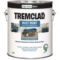 Tremclad&reg; Water-Based Rust Paint, 3.78 L, Gallon, Black Waymarc Industries Inc