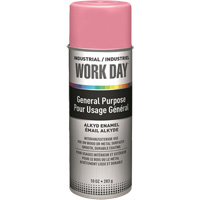 Industrial Work Day Paint, Pink, Gloss, 10 oz., Aerosol Can Waymarc Industries Inc