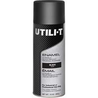 Peinture-&eacute;mail en a&eacute;rosol polyvalent UTILI-T, Noir, Brillant, 10 oz/283 g, Canette a&eacute;rosol Waymarc Industries Inc
