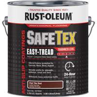 SafeTex&reg; Easy-Tread Acrylic Coating, 1 gal., Water-Based, Flat/Textured, Red Waymarc Industries Inc