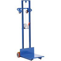 Platform Lift Stacker, Hand Winch Operated, 400 lbs. Capacity, 58" Max Lift LU506 | Waymarc Industries Inc