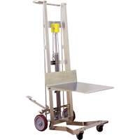 Gerbeur hydraulique &agrave; plateforme, M&eacute;canisme Pompe au pied, Capacit&eacute; de 750 lb, Levage max de 54" Waymarc Industries Inc