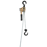 Heavy Duty Gold Series Lever Chain Hoist, 10' Lift, 500 lbs. (0.25 tons) Capacity, Alloy Steel Chain Waymarc Industries Inc