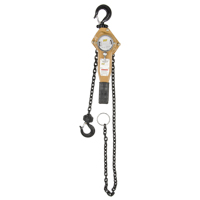 Heavy Duty Gold Series Lever Chain Hoist, 5' Lift, 1500 lbs. (0.75 tons) Capacity, Alloy Steel Chain Waymarc Industries Inc