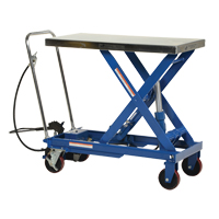 Pneumatic Hydraulic Scissor Lift Table, Steel, 39-1/2" L x 20" W, 1750 lbs. Cap. LV475 | Waymarc Industries Inc
