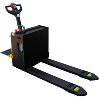 Fully Powered Electric Pallet Truck With  Stand-On Platform, 4500 lbs. Cap., 48" L x 30.25" W LV537 | Waymarc Industries Inc