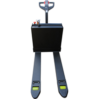 Fully Powered Electric Pallet Truck With  Stand-On Platform, 4500 lbs. Cap., 48" L x 30.25" W LV537 | Waymarc Industries Inc