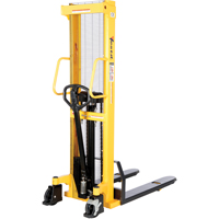 Manual Hydraulic Stacker, Hand Pump Operated, 2000 lbs. Capacity, 63" Max Lift LV615 | Waymarc Industries Inc