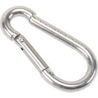 Mousqueton en acier inoxydable, 220 lb (0,11 tonne) Charge d'utilisation max., 3/16" Taille, 5/16" Oeil Waymarc Industries Inc