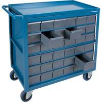 Drawer Shelf Cart, 1200 lbs. Capacity, Steel, 18" x W, 35" x H, 36" D, Rubber Wheels, All-Welded, 36 Drawers MA247 | Waymarc Industries Inc