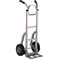 Knocked Down Hand Truck, Dual Handle, Aluminum, 48" Height, 500 lbs. Capacity Waymarc Industries Inc