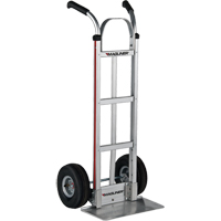 Knocked Down Hand Truck, Dual Handle, Aluminum, 48" Height, 500 lbs. Capacity Waymarc Industries Inc