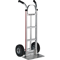 Knocked Down Hand Truck, Dual Handle, Aluminum, 48" Height, 500 lbs. Capacity Waymarc Industries Inc