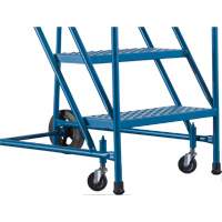CSA-Certified Rolling Step Ladder, 4 Steps, 22" Step Width, 37" Platform Height, Steel Waymarc Industries Inc