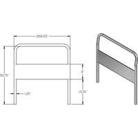 30" Chrome Handle for Platform Truck Waymarc Industries Inc