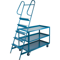 Stock Picking Carts, Steel, 24" W x 52" D, 3 Shelves, 1200 lbs. Capacity MD442 | Waymarc Industries Inc