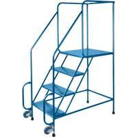 Tilt-N-Roll Ladders, Steel, 4 Steps, 22" Wide, 24" D x 38" H Top Step MD604 | Waymarc Industries Inc