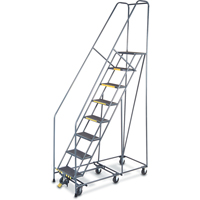 All Directional Ladders, 8 Steps, 16" Step Width, 80" Platform Height, Steel Waymarc Industries Inc