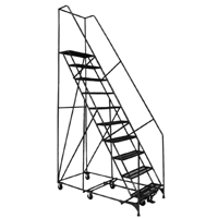 All Directional Ladders, 10 Steps, 24" Step Width, 100" Platform Height, Steel Waymarc Industries Inc