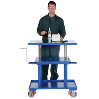 Hydraulic Lift Table, 24" L x 36" W, Steel, 2000 lbs. Capacity Waymarc Industries Inc