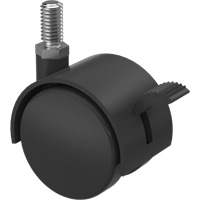 Twin Wheel Caster (300/400 Series), Swivel with Brake, 2" (51 mm) Dia., 75 lbs. (34 kg.) Capacity Waymarc Industries Inc
