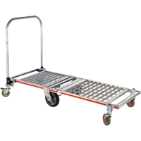 Six Wheel Folding Platform Truck, Aluminum, 1550 lbs., 61-7/8" L x 23-1/4" W, 39" High Waymarc Industries Inc