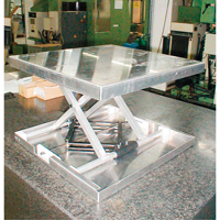 Lift-Tool™ Table Top Scissor Lift, 23" L x 22" W, Aluminum, 300 lbs. Capacity MJ517 | Waymarc Industries Inc